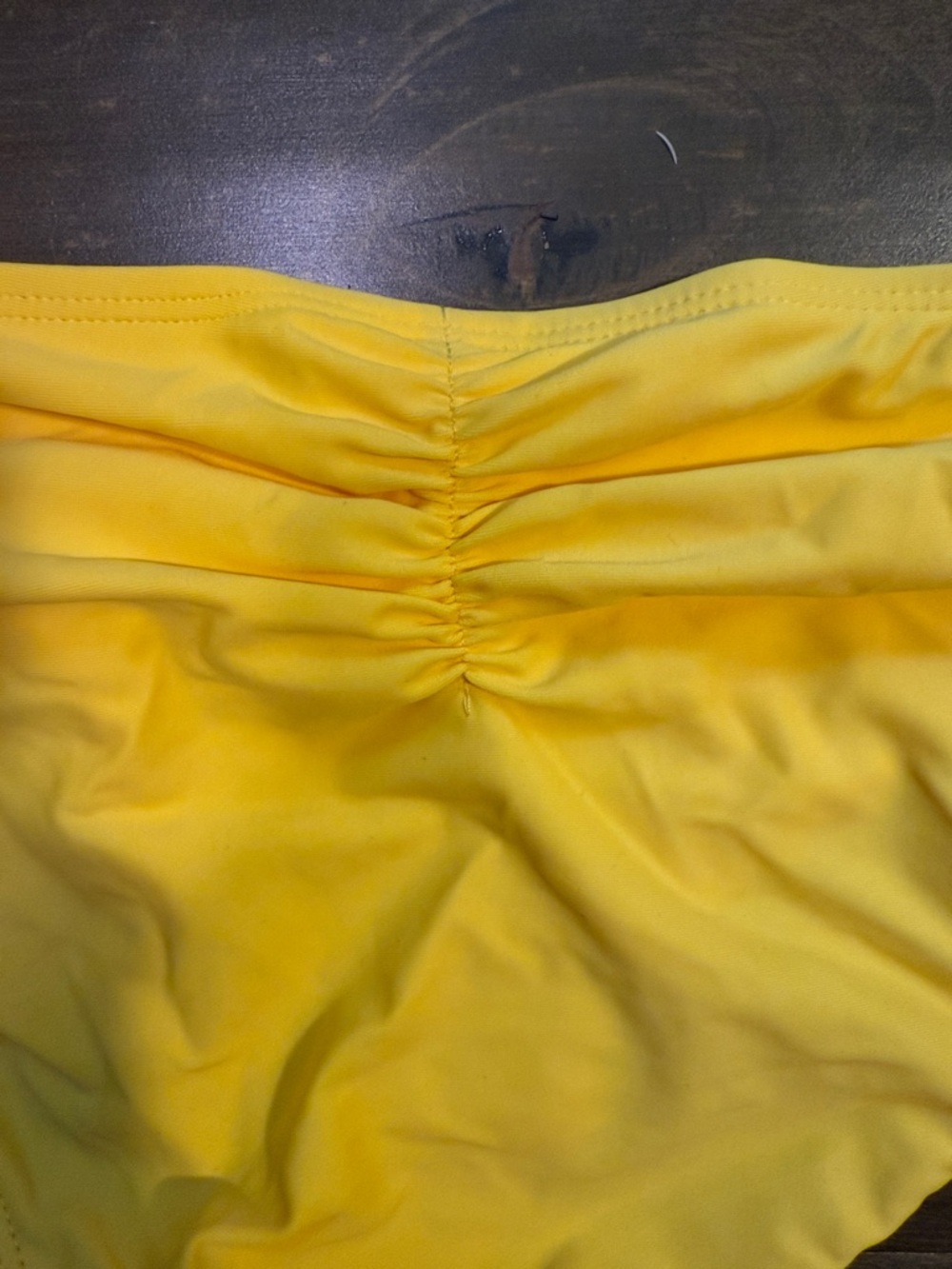 Yellow Smocked Ruffle Bikini Set - Picture 3 of 4